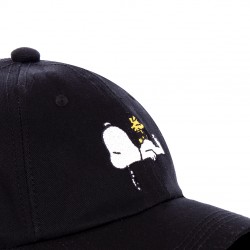Casquette Capslab Peanuts Dog Noir zoom sur le patch