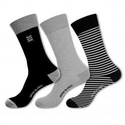 Lot de 3 chaussettes de ville homme en coton peigné doux