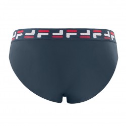 Boxer Femme en Polyamide Découpe laser bleu marine vue de dos