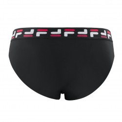 Boxer Femme en Polyamide Découpe laser noir vue de dos