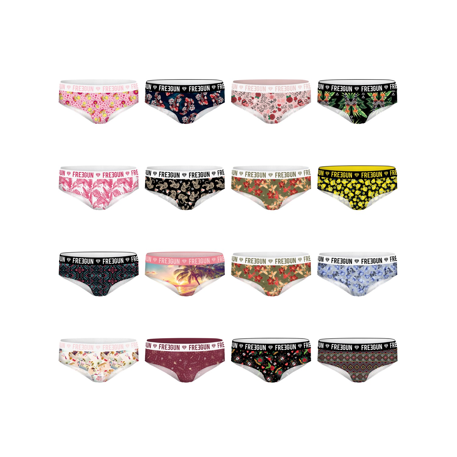 Pack Surprise de 3 Boxers Bébé Fille Freegun