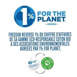 label coton bio et 1% for the planet