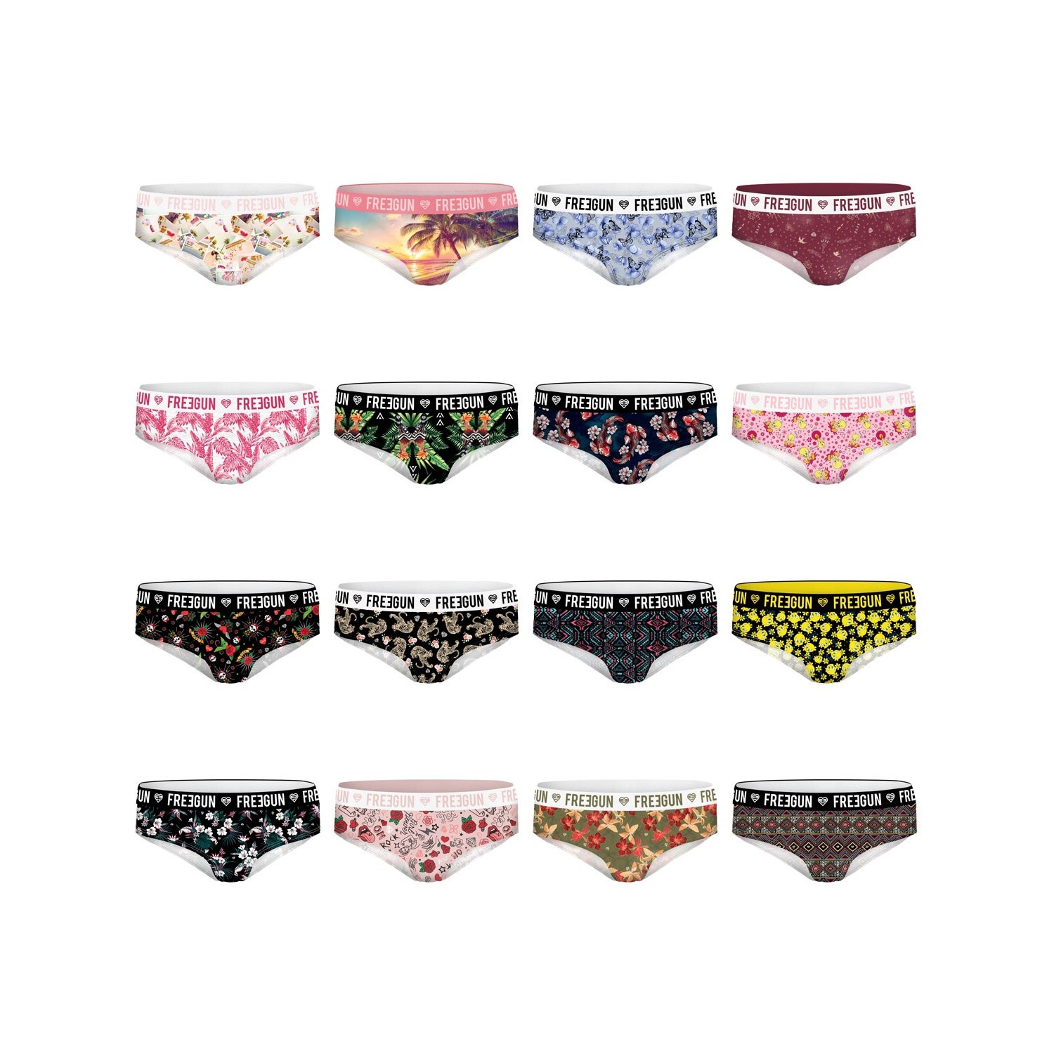 Pack Surprise de 5 Boxers fille freegun