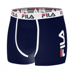 Lot de 4 Boxers Coton homme Fila 5040 Noir et Bleu