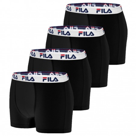 Lot de 4 Boxers Coton homme Fila 5016 Noir