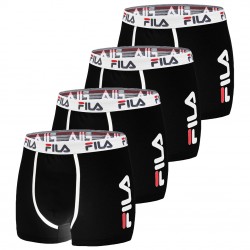 Lot de 4 Boxers Coton homme Fila 5040 Noir