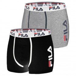 Lot de 2 boxers homme Fila 5040 Noir et Gris