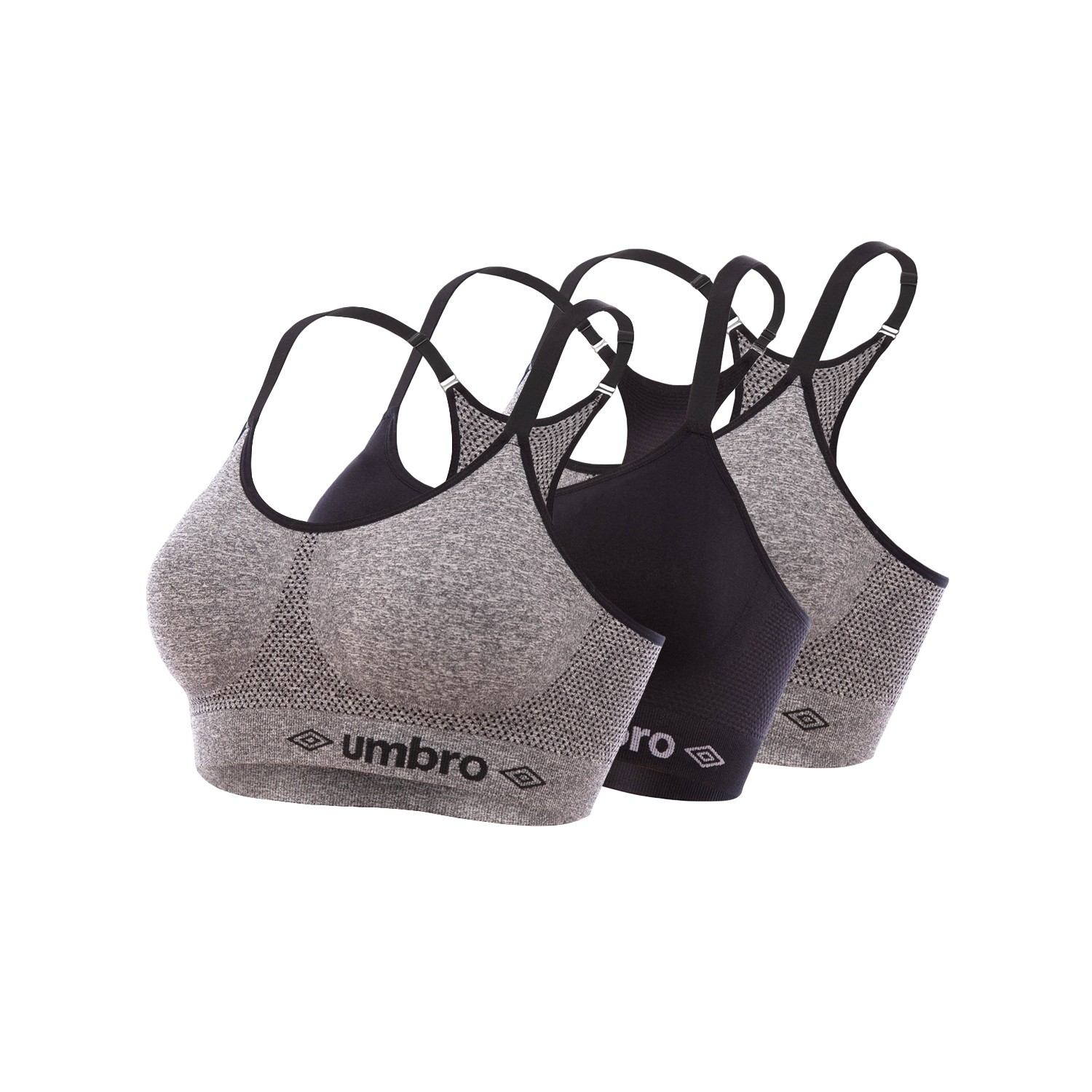 Lot de 3 Brassières femme Umbro sans couture Lot de 3 Brassières femme Umbro sans couture