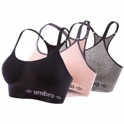 Lot de 3 Brassières femme Umbro sans couture 