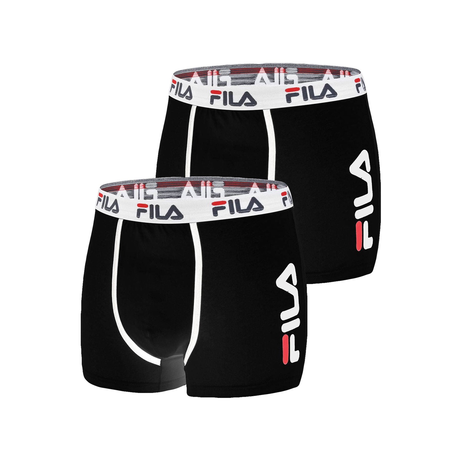 Lot de 2 boxers FILA homme en Coton/Elasthanne Noir