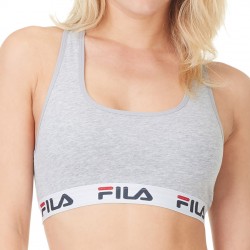 Lot de 3 Brassières coton Fila FU6042 Gris, Blanc et Noir