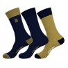 Lot de 3 Paires de Chaussettes de ville coton homme peigné doux