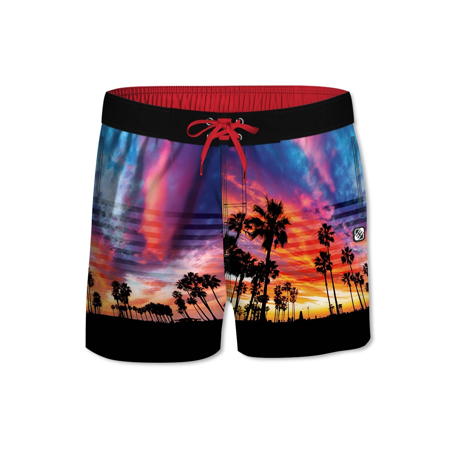 Boardshort Court Freegun garçon ceinture demi-élastiquée California