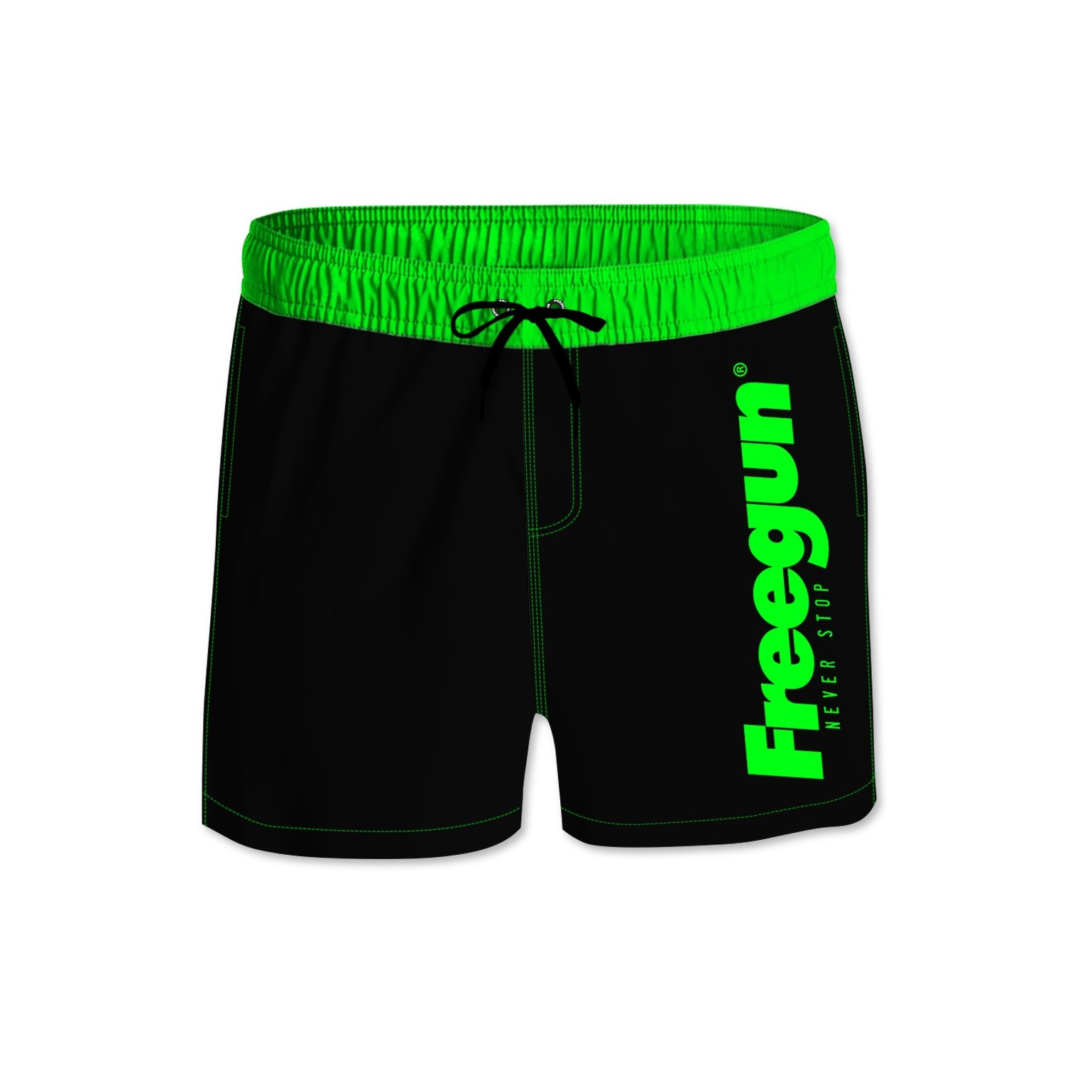 Boardshort Court garçon ceinture élastique et colorée Boardshort Court garçon ceinture élastique et colorée
