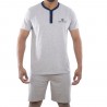 Ensemble homme Pyjama court T-shirt col tunisien Ensemble homme Pyjama court T-shirt col tunisien