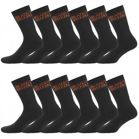 Lot de 12 Paires de Chaussettes hautes de travail TEK