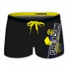 Boxer de Bain garçon uni avec logo rubber print