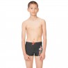 Boxer de Bain garçon uni avec logo rubber print