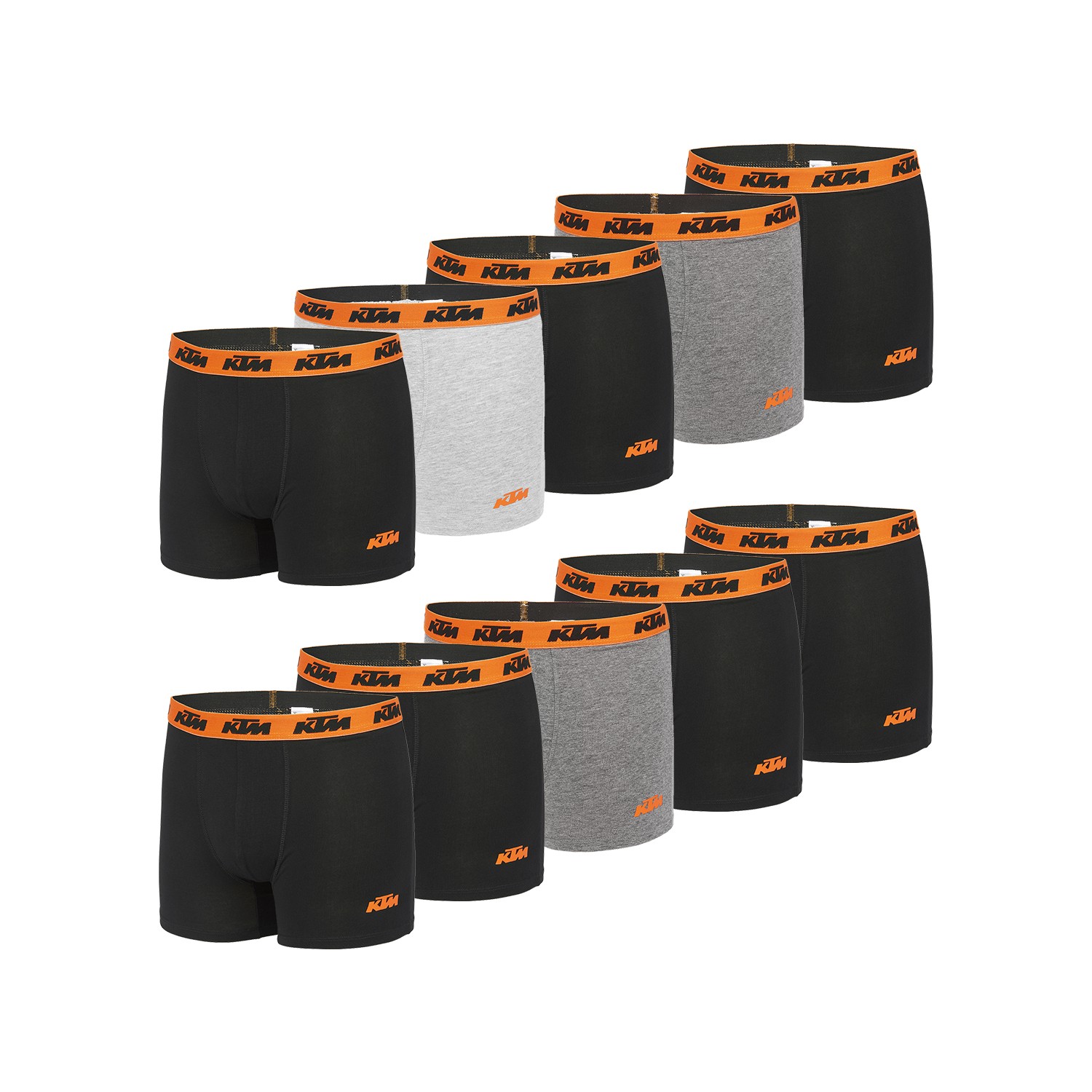 Lot de 10 Boxers coton homme KTM