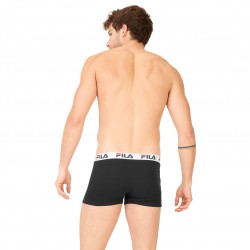Lot de 4 Boxers Coton homme Fila 5016 Noir et Bleu