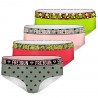 Lot de 4 Boxers coton fille ceinture fine