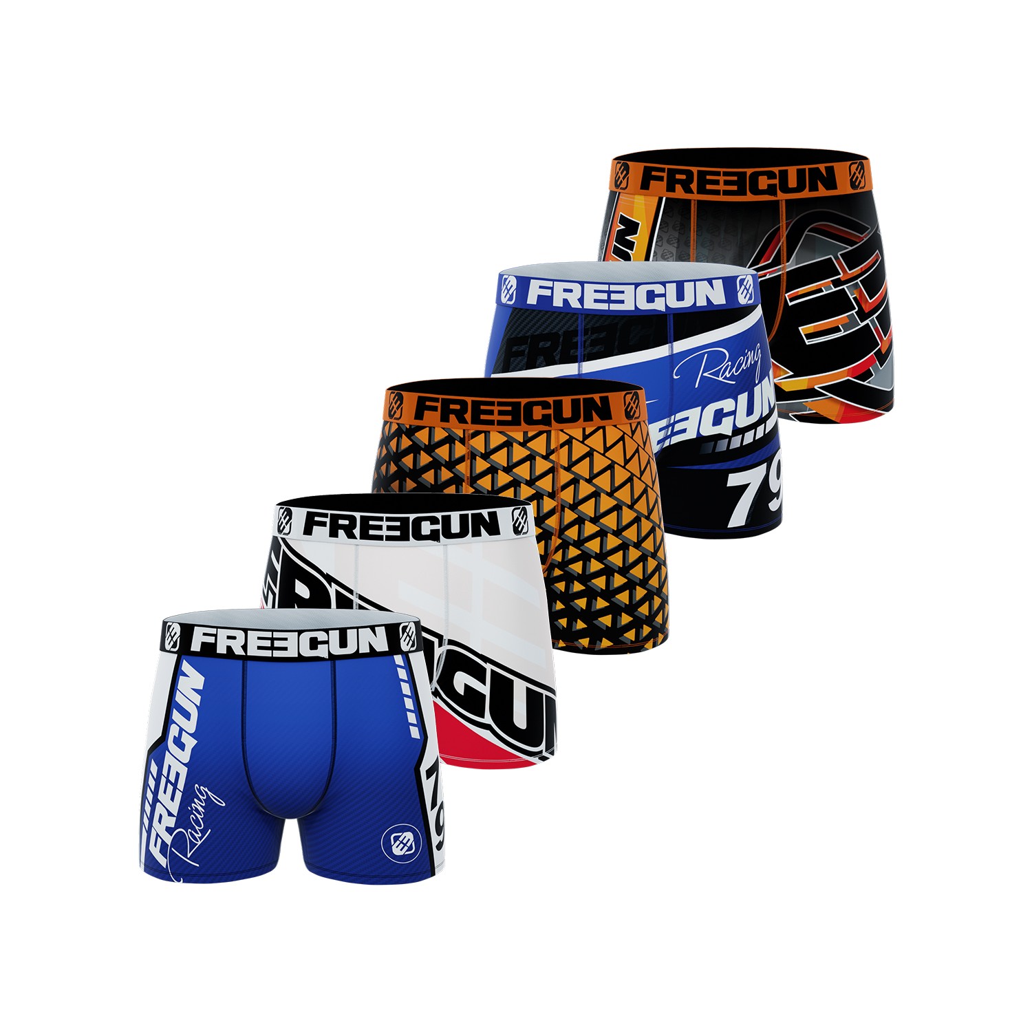 Lot de 5 Boxers Homme Racing