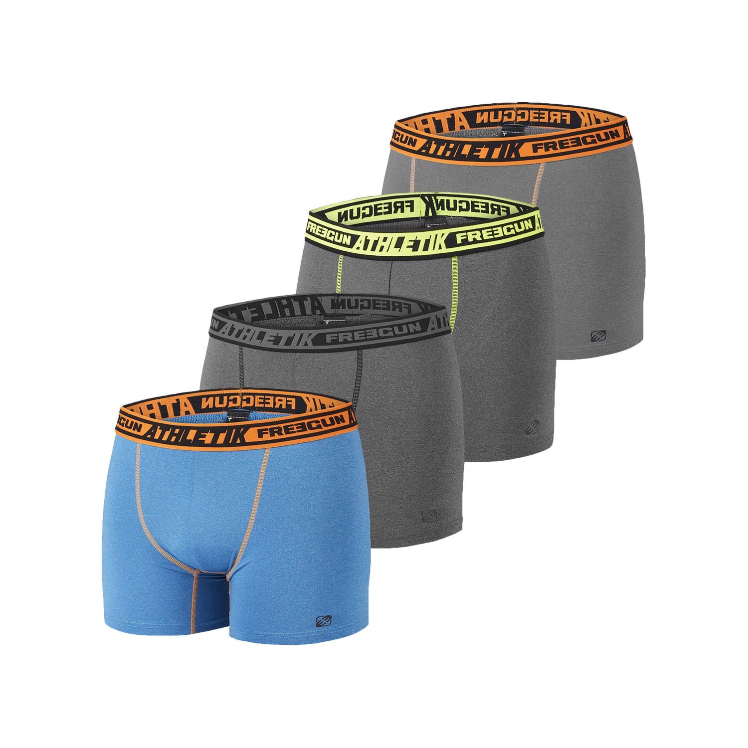 Lot de 4 Boxers homme chiné AKTIV ATHLETIK