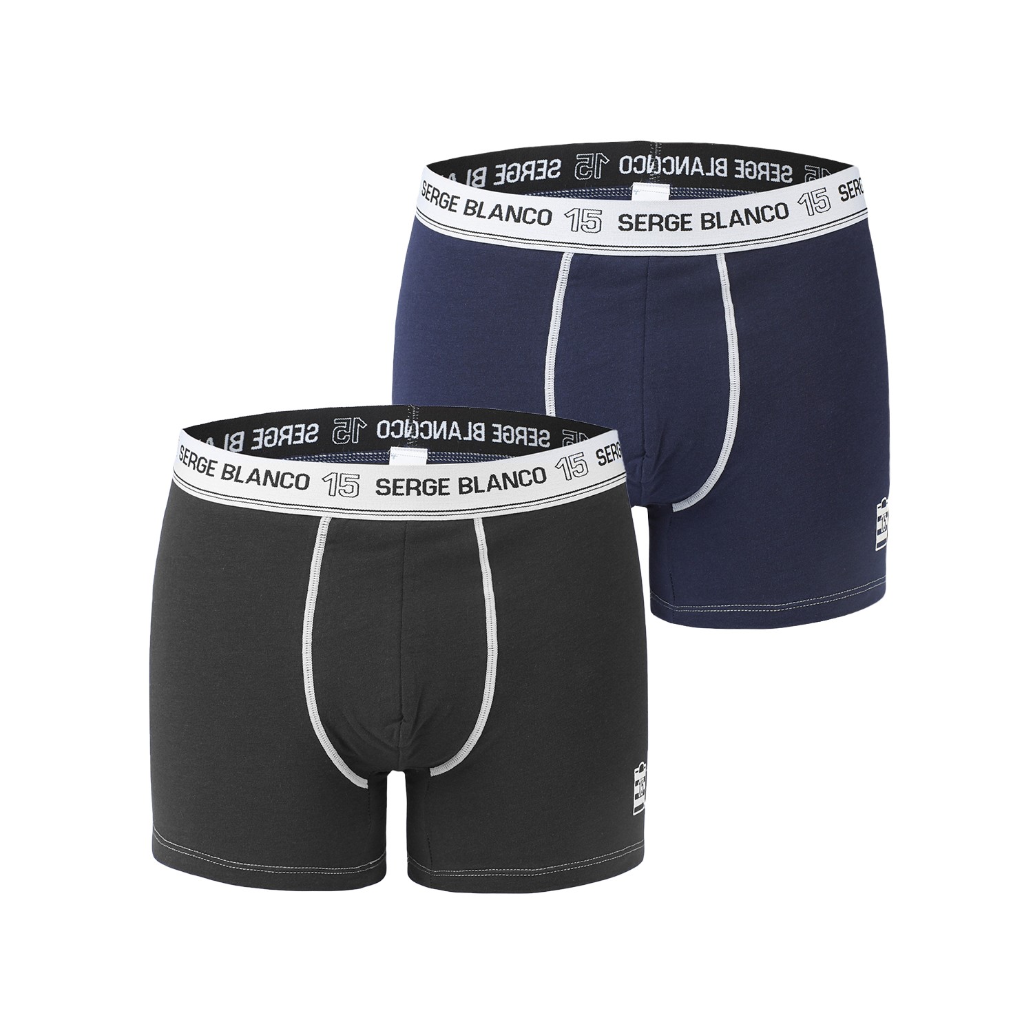 Lot de 2 Boxers coton homme avec surpiqûres Class