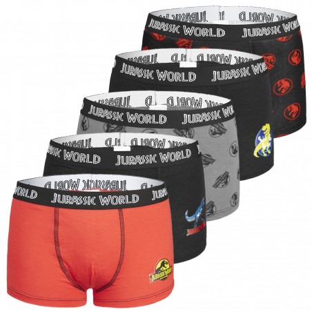 Lot de 5 Boxers coton garçon Jurassic World