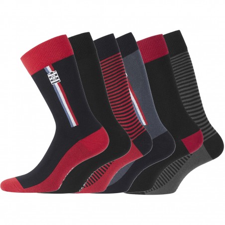 Lot de 6 Paires de Chaussettes de Ville coton homme peigné doux