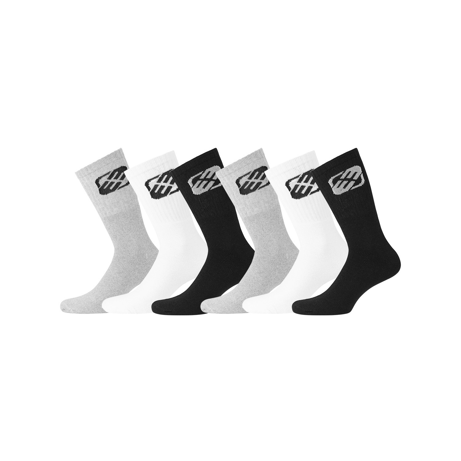 Lot de 6 Paires de Chaussettes Tennis homme assorties