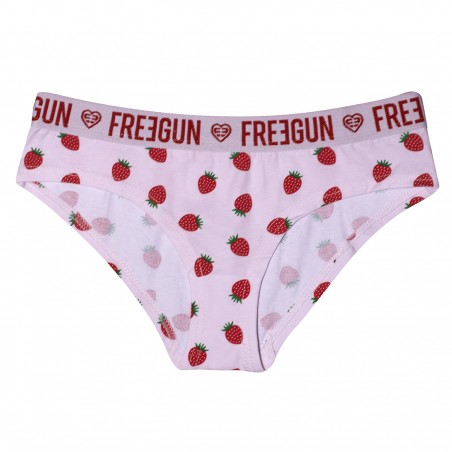 Boxer coton fille Fraise