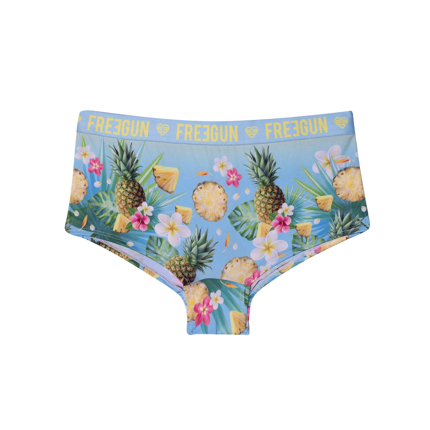 Shorty fille Flower Power Ananas