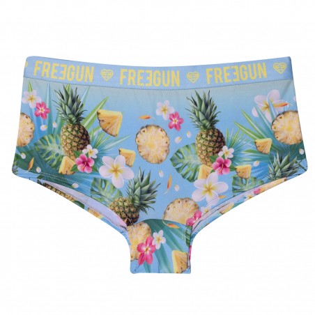 Shorty fille Flower Power Ananas