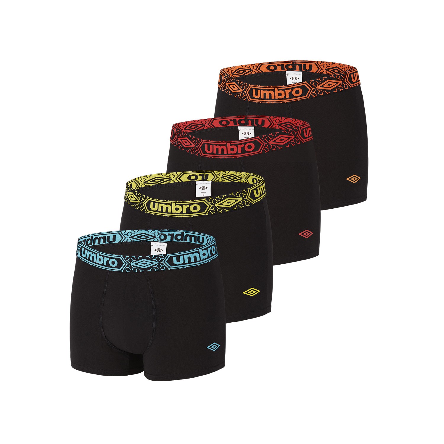 Lot de 4 Boxers coton homme uni ceinture