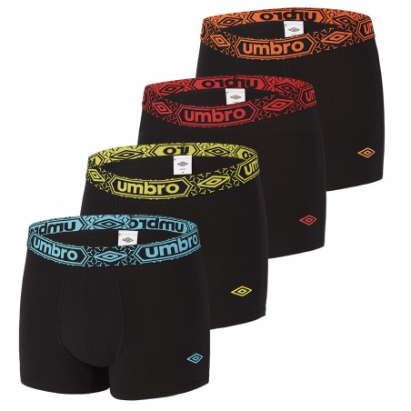 Lot de 4 Boxers coton homme uni ceinture