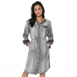 Robe Denim léger effet usé...