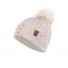 Bonnet femme avec pompom Blanc