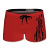 Boxer de bain garçon uni avec logo rubber print noir