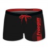 Boxer de bain garçon uni avec logo rubber print en couleur