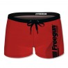Boxer de bain garçon uni avec logo rubber print en couleur