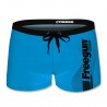 Boxer de bain garçon uni avec logo rubber print en couleur