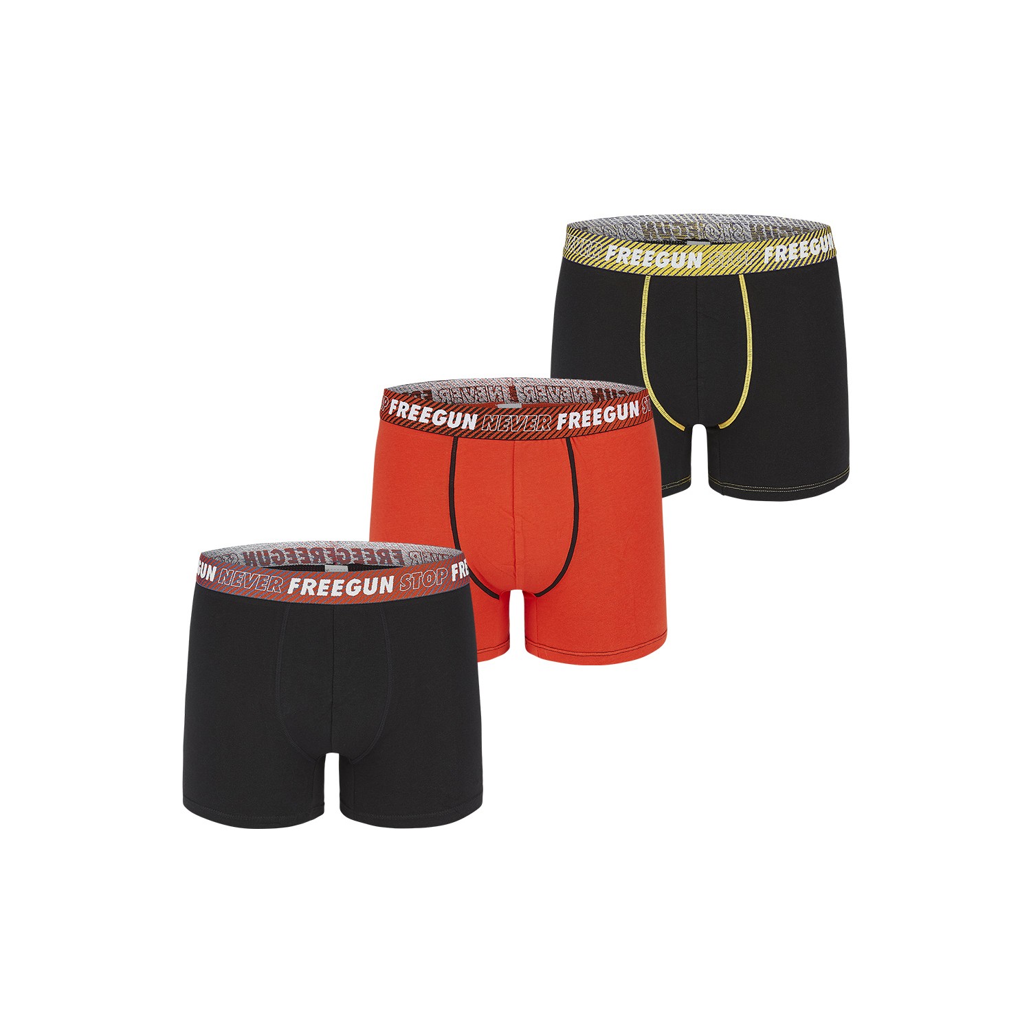 Lot de 3 Boxers coton garçon Never Stop Lot de 3 Boxers coton garçon Never Stop