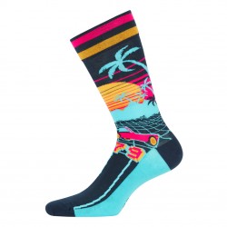 Lot de 4 Paires de Chaussettes de ville homme Fantaisie Tropic