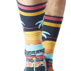 Lot de 4 Paires de Chaussettes de ville homme Fantaisie Tropic