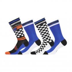 Lot de 4 Paires de Chaussettes de ville homme Fantaisie Racing