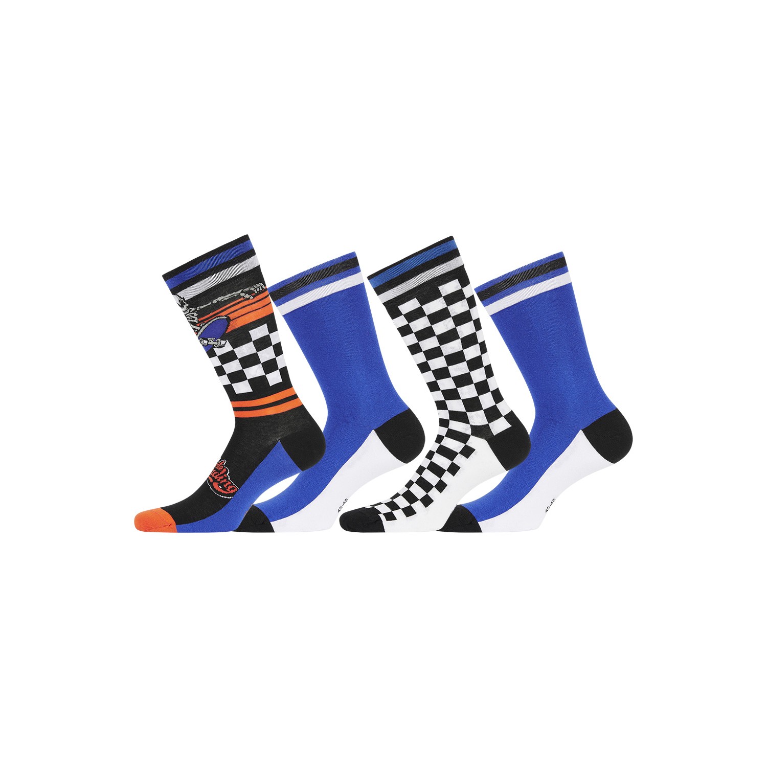 Lot de 4 Paires de Chaussettes de ville homme Fantaisie Racing