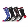 Lot de 4 Paires de Chaussettes de ville homme Fantaisie 80's