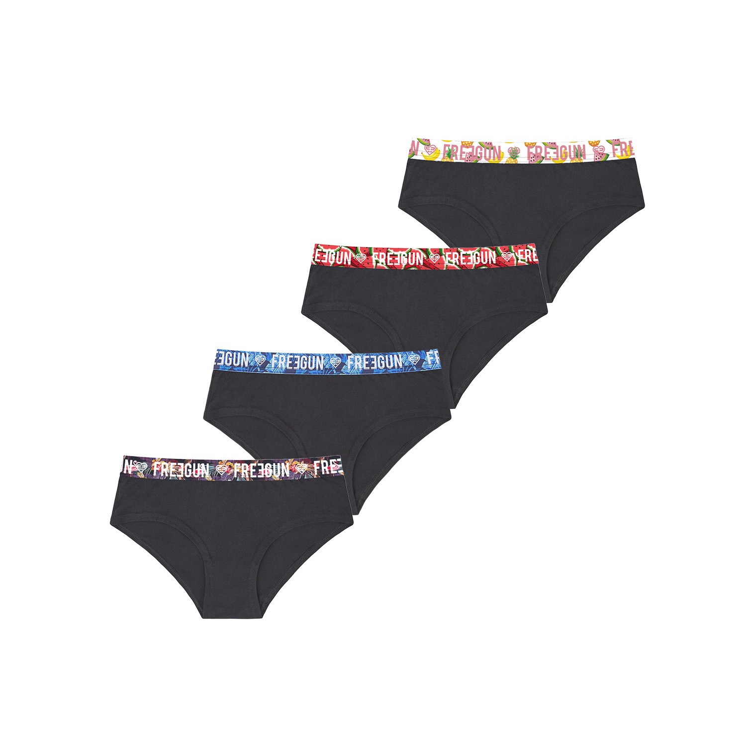 Lot de 4 Boxers femme en Coton Bio