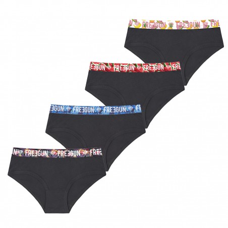 Lot de 4 Boxers femme en Coton Bio